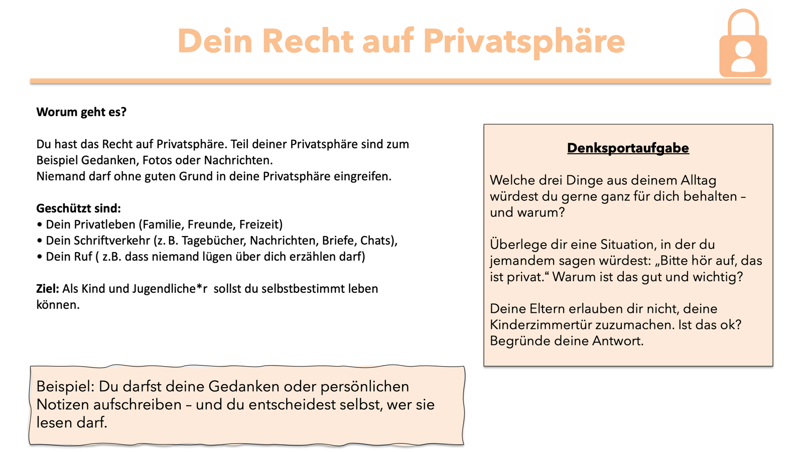 Infografik: Dein Recht auf Privatsphäre